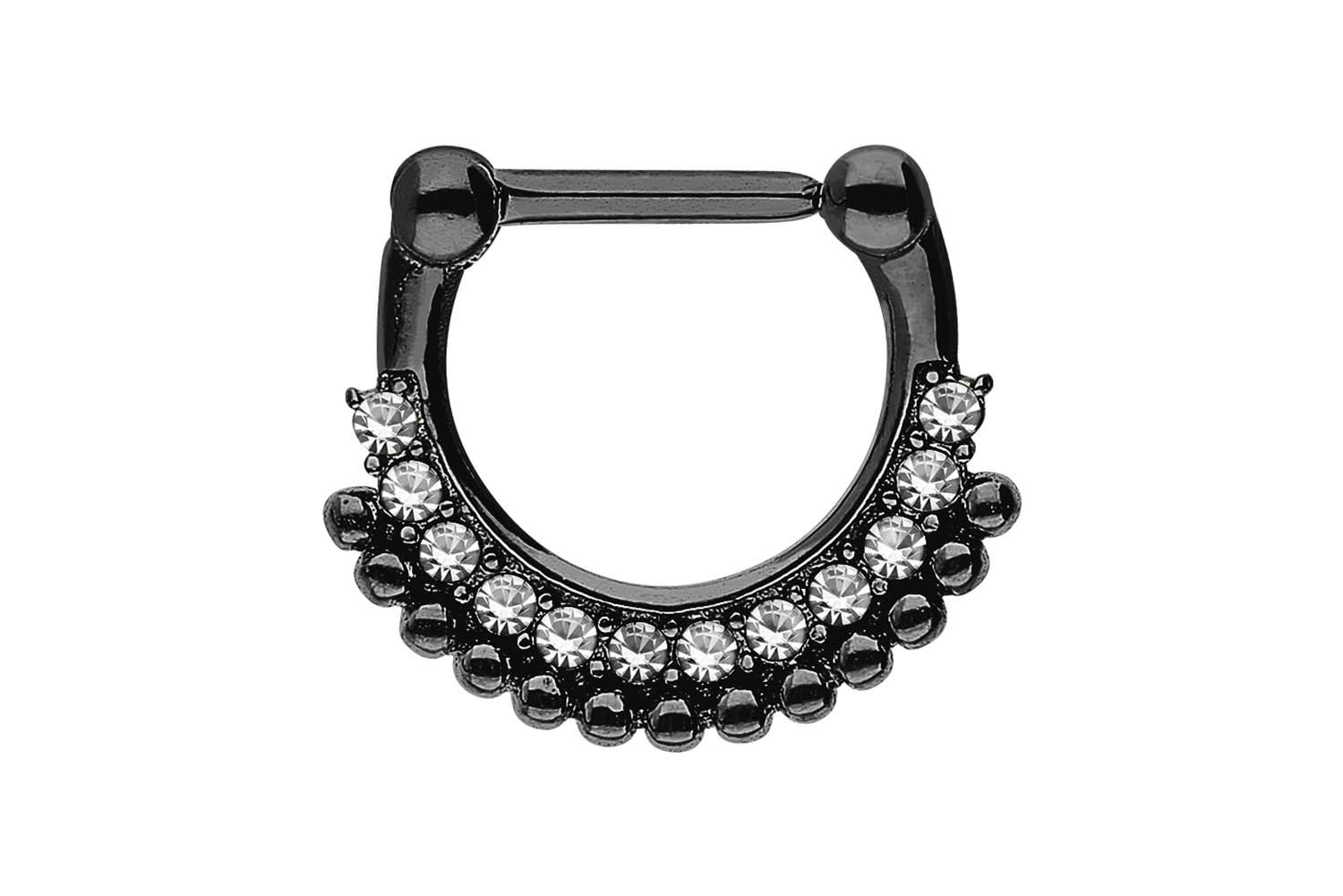 Chirurgenstahl Clicker 13 KUGELN + 12 KRISTALLE ++SALE++ von Piercingline